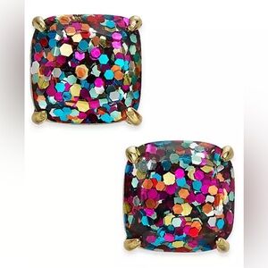 Kate Spade Glitter Square Stud Earrings